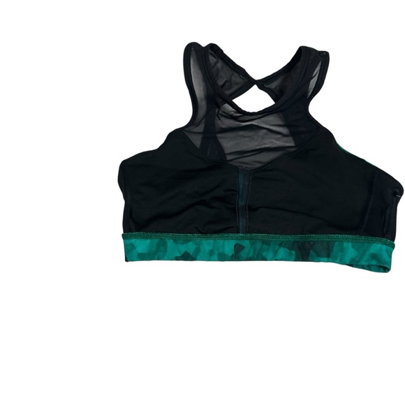 Lululemon Sports Bra Womens Green Racerback Sleeveless Compression Lace Run Sz 6 - Picture 12 of 12